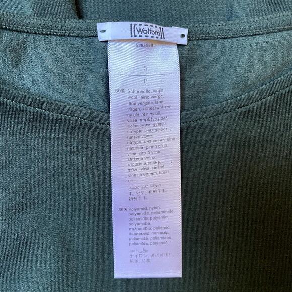 Wolford Deep Green Knit Boat Neck Top Size Small - Picture 4 of 4